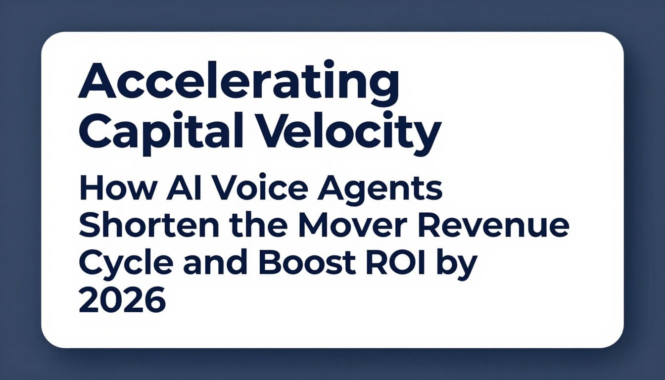 Accelerating Capital Velocity: How AI Voice Agents Shorten the Mover Revenue Cycle and Boost ROI by 2026